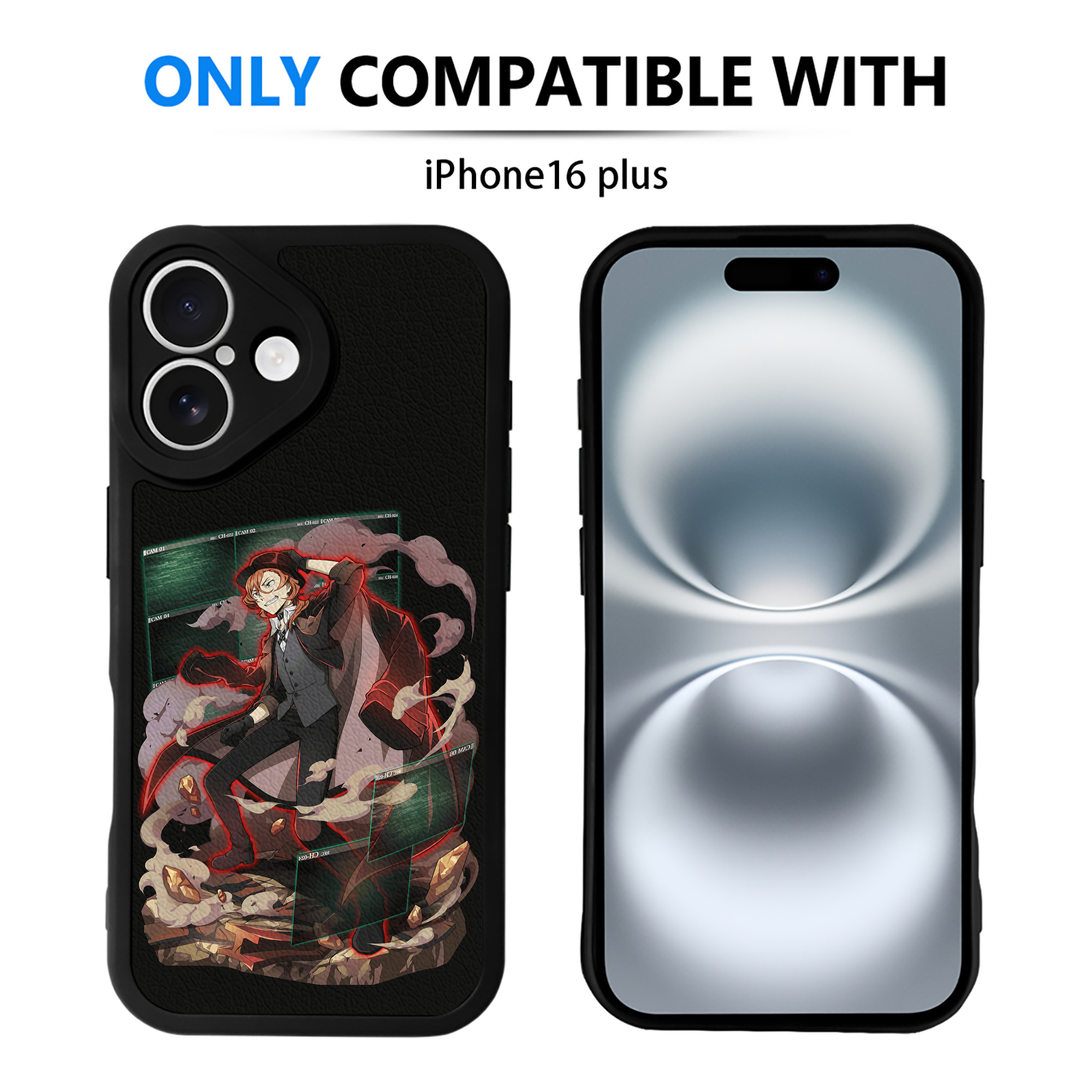 （画像用） 文豪ストレイドッグス Bungo Stray Dogs 【iPhone 16シリーズ対応】シリコンスマホケース（レザー調） 材質：シリコン